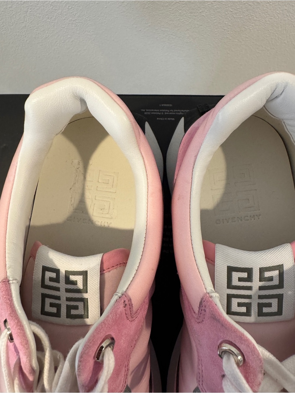 Givenchy Pink Suede & Gray Leather Runner Sneakers - Picture 13 of 15